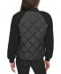 ფოტო #3 პროდუქტის Women's Mixed Sherpa And Quilt Bomber Jacket