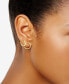 High Polished Duo Hoop Earring Set, Gold Plate