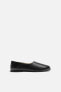 Темно-коричневые мужские мокасины ZARA Flat Leather Черный, 40 - фото #21