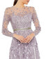 ფოტო #3 პროდუქტის Women's Long Sleeve Tea Length Dress