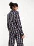 Vero Moda Tall satin shirt co-ord in geo print