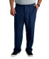 Фото #2 товара Men's Big & Tall Cool 18® PRO Classic-Fit Expandable Waist Flat Front Stretch Dress Pants