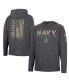 Фото #4 товара Men's Charcoal Navy Midshipmen Team OHT Military-Inspired Appreciation Hoodie Long Sleeve T-shirt