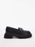 Фото #2 товара Topshop Lilah chunky loafer with chain detail in black