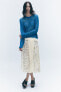 Zw collection patchwork midi skirt