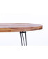 Oval Natural Reclaimed Wood Foldable Cocktail Table For Your Living Room