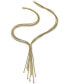 Фото #3 товара Macy's diamond Tassel Lariat Necklace (1/4 ct. t.w.) in 14k Gold-Plated Sterling Silver