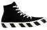 Off-White Vulcanized Hi Black Striped Sneakers OMIA110R19C210351098