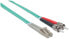 Фото #5 товара Intellinet Fiber Optic Patch Cable - OM3 - ST/LC - 1m - Aqua - Duplex - Multimode - 50/125 µm - LSZH - Fibre - Lifetime Warranty - Polybag - 1 m - OM3 - ST - LC