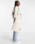 Фото #8 товара Stradivarius trench coat in light stone