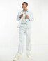 Фото #1 товара Lee relaxed fit mixed stripe carpenter jeans in light wash CO-ORD