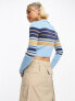 Cotton On ribbed polo cardigan in multi