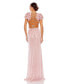 Фото #2 товара Women's Sequined Ruffled Cut Out Lace Up Gown