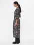 Object hybrid midi shirt dress in grey vintage print