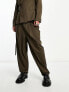Фото #6 товара ASOS DESIGN balloon fit suit trousers in tonal stripe