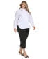 Фото #5 товара Plus Size Non Iron Button-Front Shirt