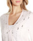 Black Label Rhinestone Embellished Open-Front Cardigan