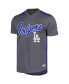 Фото #3 товара Men's Charcoal Los Angeles Dodgers Team V-Neck Jersey