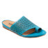 Фото #2 товара Softwalk Corsica II S2113-487 Womens Blue Wide Leather Slides Sandals Shoes 6
