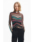 ფოტო #1 პროდუქტის Women's Wavy striped sweater