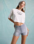 Фото #1 товара Miss Selfridge denim micro short in acid wash