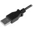 StarTech.com Micro-USB Charge-and-Sync Cable M/M - Left-Angle Micro-USB - 24 AWG - 2 m (6 ft.) - 2 m - USB A - Micro-USB B - USB 2.0 - Male/Male - Black