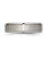 Titanium Brushed Center 6 mm Ridged Edge Wedding Band Ring