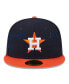 Фото #3 товара Men's Navy/Orange Houston Astros Multi Logo 59FIFTY Fitted Hat