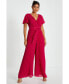 Фото #1 товара Women's Chiffon Pleated Palazzo Jumpsuit