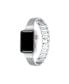 Фото #1 товара Unisex Clara Silver Stainless Steel Band for Apple Watch 38mm, 40mm, 41mm