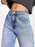 Only Robyn high waisted straight leg jeans in mid blue