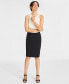 Фото #1 товара Women's Double-Weave Pencil Skirt, Created for Macy's