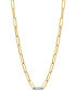 ფოტო #1 პროდუქტის EFFY® Diamond Paperclip 18" Statement Necklace (1/2 ct. t.w.) in 14k Two-Tone Gold