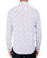 Фото #2 товара Men's Regular-Fit Non-Iron Performance Stretch Micro Flower-Print Button-Down Shirt