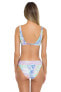 ISABELLA ROSE 295702 Women Tie-Dye Banded Triangle Bikini Top, Multi, Large
