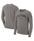 Фото #1 товара Men's Heather Gray West Virginia Mountaineers Arch 2-Hit Long Sleeve T-shirt