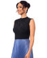 ფოტო #5 პროდუქტის Women's Pleated-Skirt High-Neck Maxi Dress