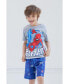 Boys Spider-Man Graphic T-Shirt and Shorts Outfit Set to Gray/Blue, 6 - фото #4