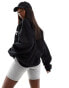 Фото #2 товара Kaiia sport logo oversized sweatshirt in black