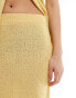 Фото #4 товара ASOS DESIGN knitted mini skirt in textured yarn co-ord in lemon