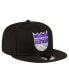 Фото #4 товара Men's Black Sacramento Kings Official Team Color 9FIFTY Snapback Hat