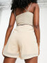 Puma organza mesh high waisted shorts in beige - exclusive to ASOS