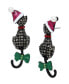 ფოტო #1 პროდუქტის Faux Stone Santa Cat Earrings