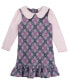 Toddler & Little Girls Argyle Print Jumper Dress Розовый, 4T - фото #1