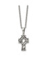 ფოტო #1 პროდუქტის Antiqued and Brushed Celtic Cross Pendant Cable Chain Necklace