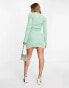 Фото #4 товара Pretty Lavish space dye knit mini dress in green