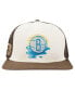 ფოტო #2 პროდუქტის Men's Cream/Brown Brooklyn Nets Glint Sunset Snapback Hat