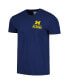 Фото #1 товара Men's Navy Michigan Wolverines Campus Badge Comfort Colors T-shirt