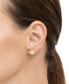 ფოტო #4 პროდუქტის Mother of Imitation Pearl Gold-Tone Flower Stud Earrings