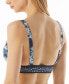 Фото #2 товара Michael Michael Kors Women's Printed V-Neck Bikini Top Swimwear Navy Size L